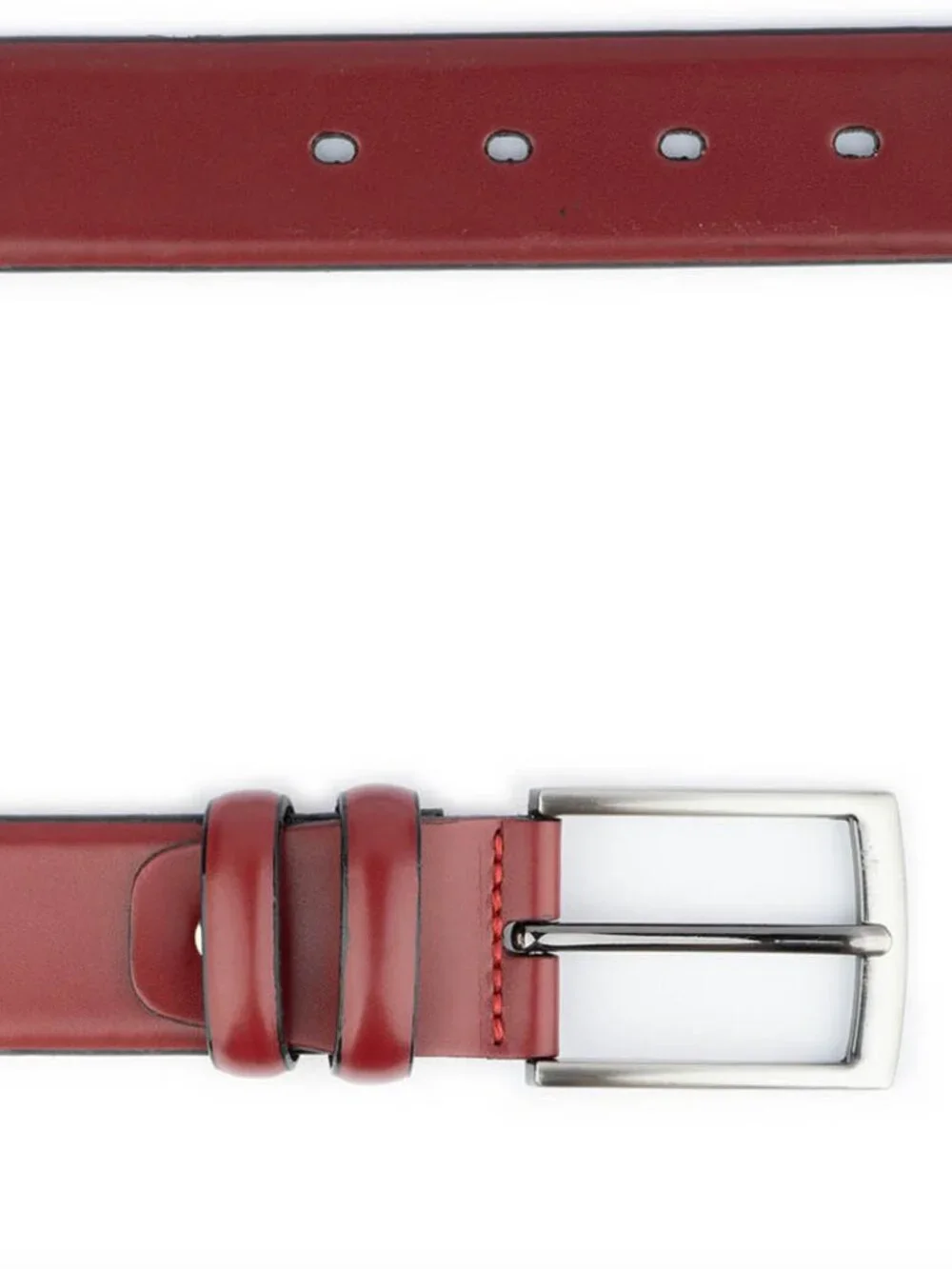 Burgundy Mens Belt Genuine Leather
